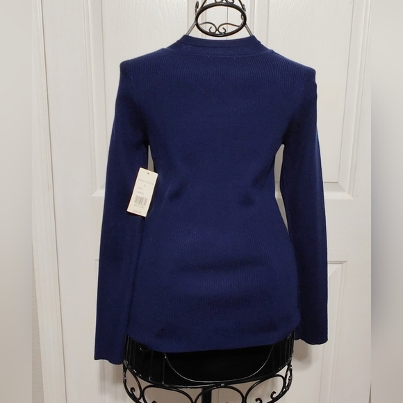 Kim Rogers Navy Sweater, Small, NWT - Picture 2 of 8
